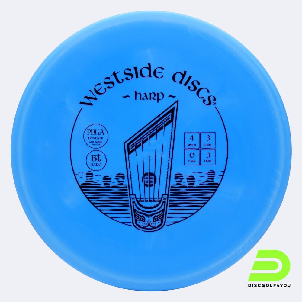 Westside Harp in blue, bt hard plastic