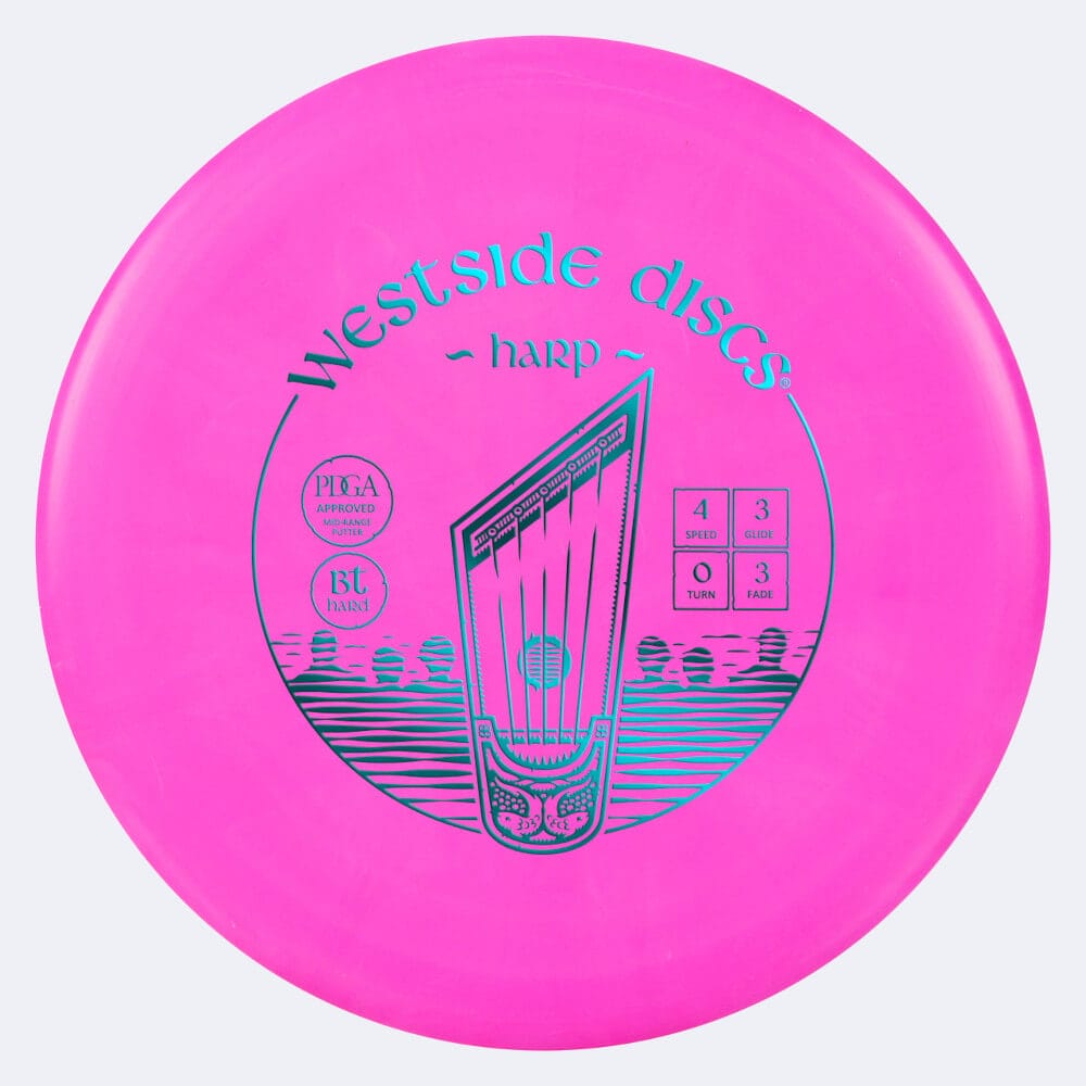 Westside Harp in rosa, im BT Hard Kunststoff und ohne Spezialeffekt