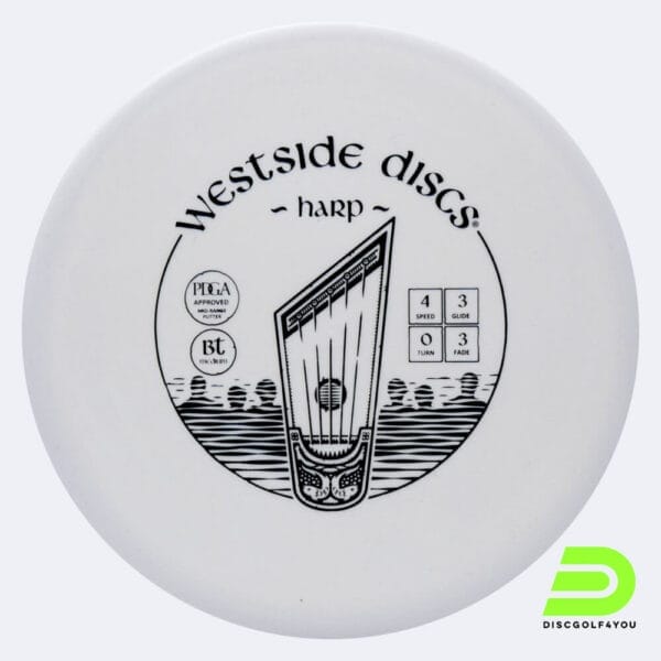Westside Harp in weiss, im BT Medium Kunststoff und ohne Spezialeffekt