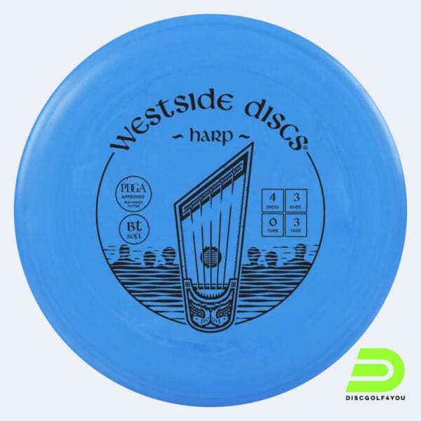 Westside Harp in blau, im BT Soft Kunststoff und ohne Spezialeffekt