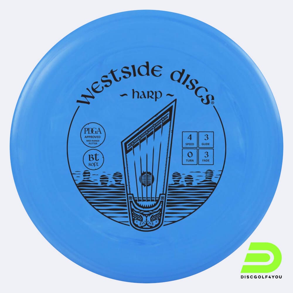 Westside Harp in blau, im BT Soft Kunststoff und ohne Spezialeffekt