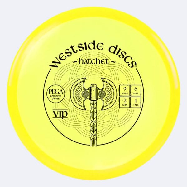 Westside Hatchet in yellow, vip plastic