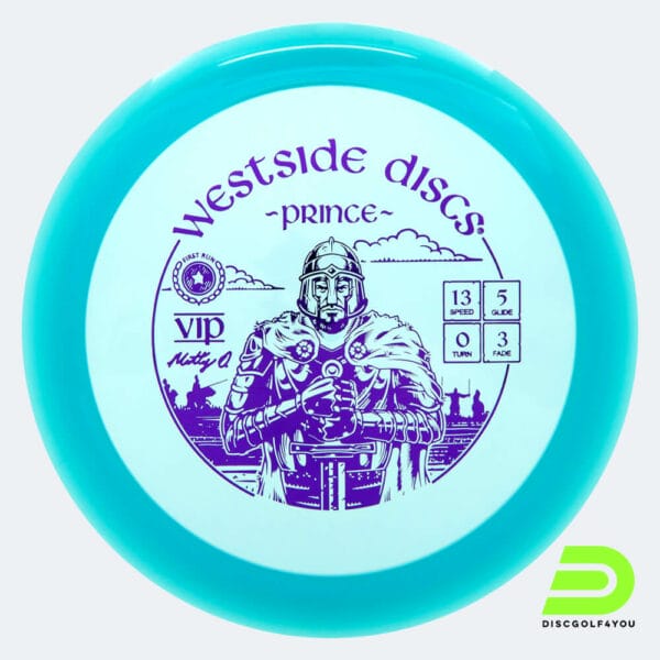 Westside Prince in turquoise, vip plastic