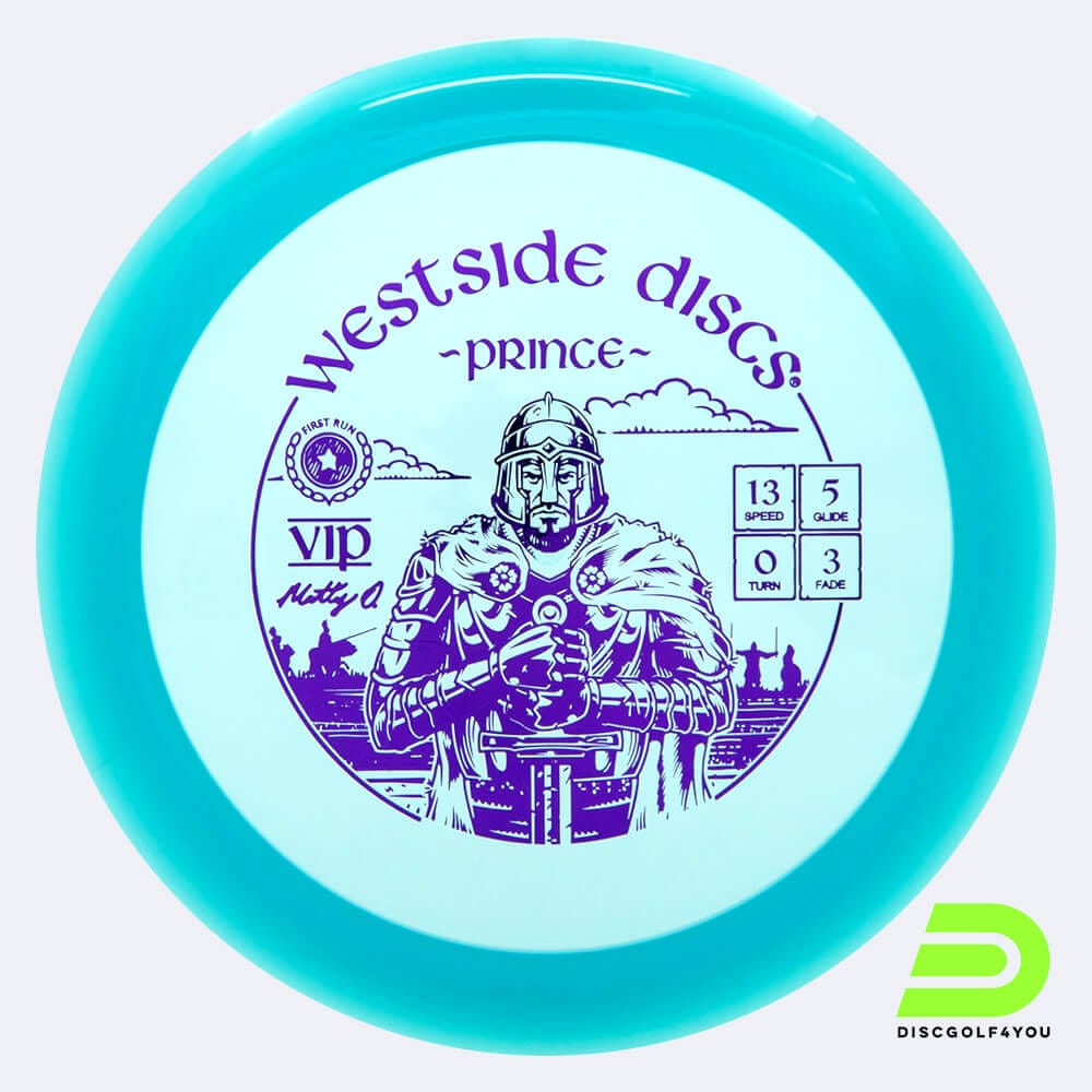Westside Prince in turquoise, vip plastic
