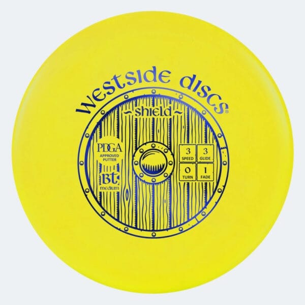 Westside Shield in gelb, im BT Medium Kunststoff und ohne Spezialeffekt