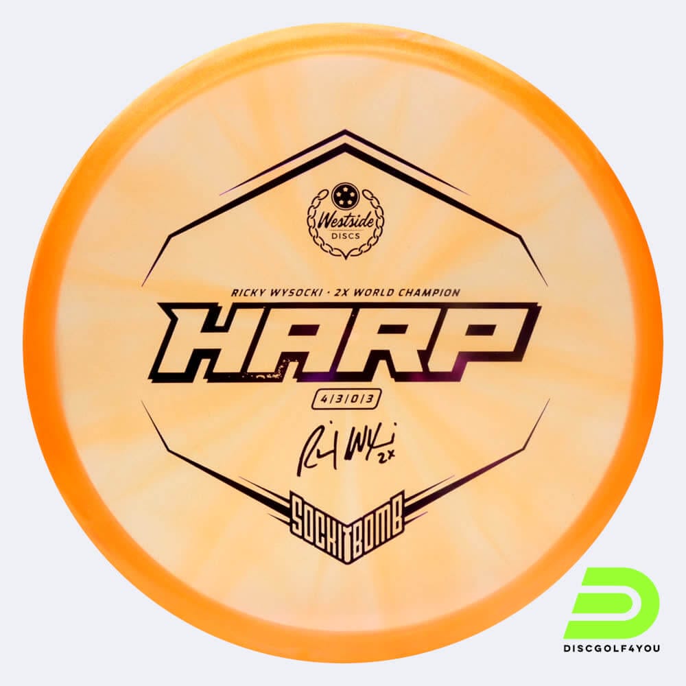 Westside Sockibomb Harp in classic-orange, vip ice glimmer plastic