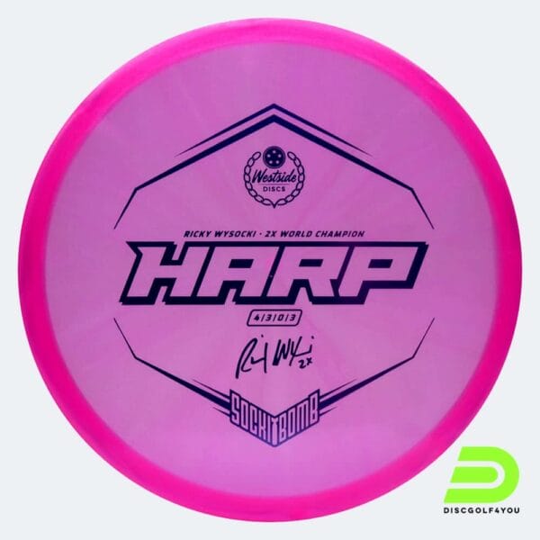Westside Sockibomb Harp in pink, vip ice glimmer plastic