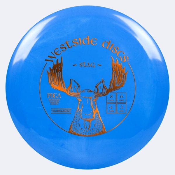 Westside Stag in blue, tournament plastic
