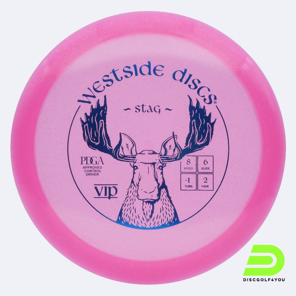 Westside Stag in pink, vip plastic
