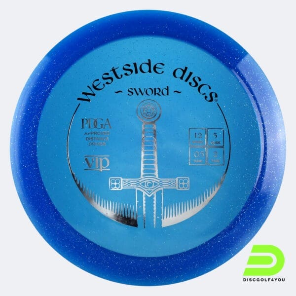 Westside Sword in blue, metal flake vip plastic