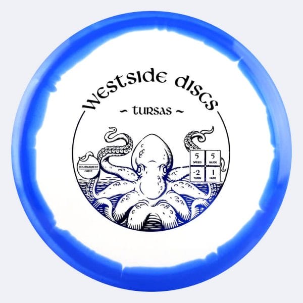 Westside Tursas in white-blue, tournament orbit plastic