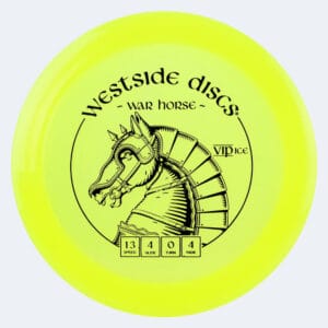 Westside Wars horse in yellow, vip ice plastic